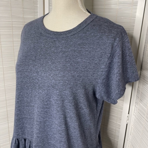 The Great. Ruffle Hem Shirt Blue Size S - Picture 2 of 8